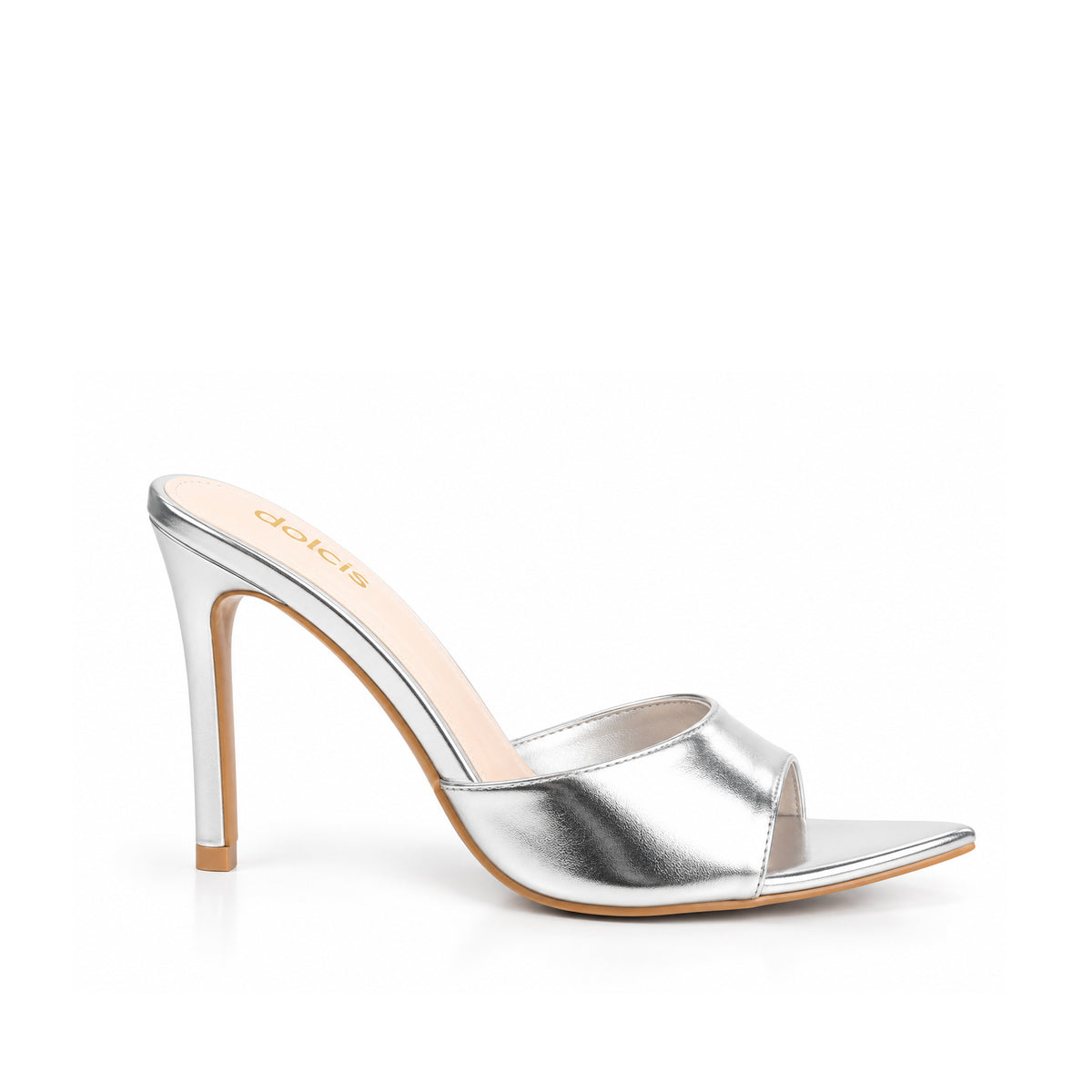 Silver Crystal Strap Party Heels | 506N-S