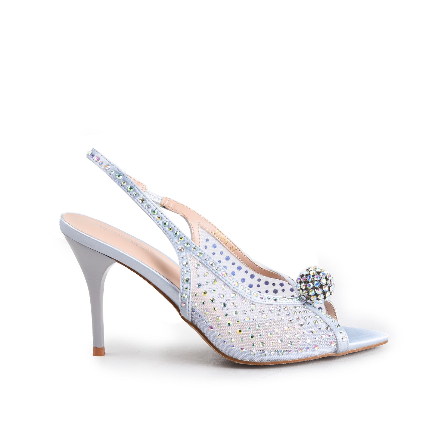 Sparkling Nude Embellished Heels | 256H-S