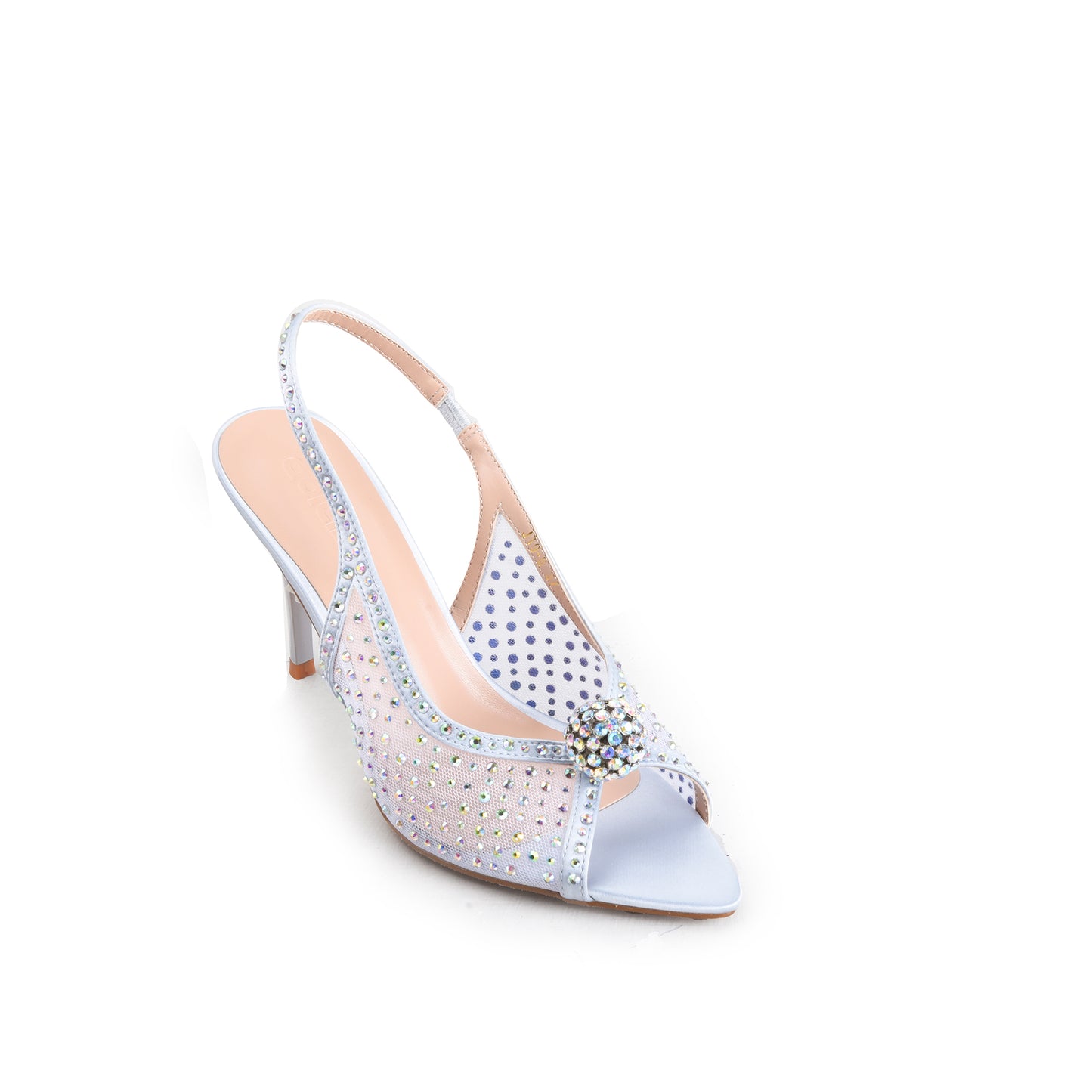 Sparkling Nude Embellished Heels | 256H-S