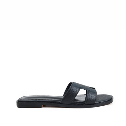 Black Soft Comfort Slip Flats | 502N-C