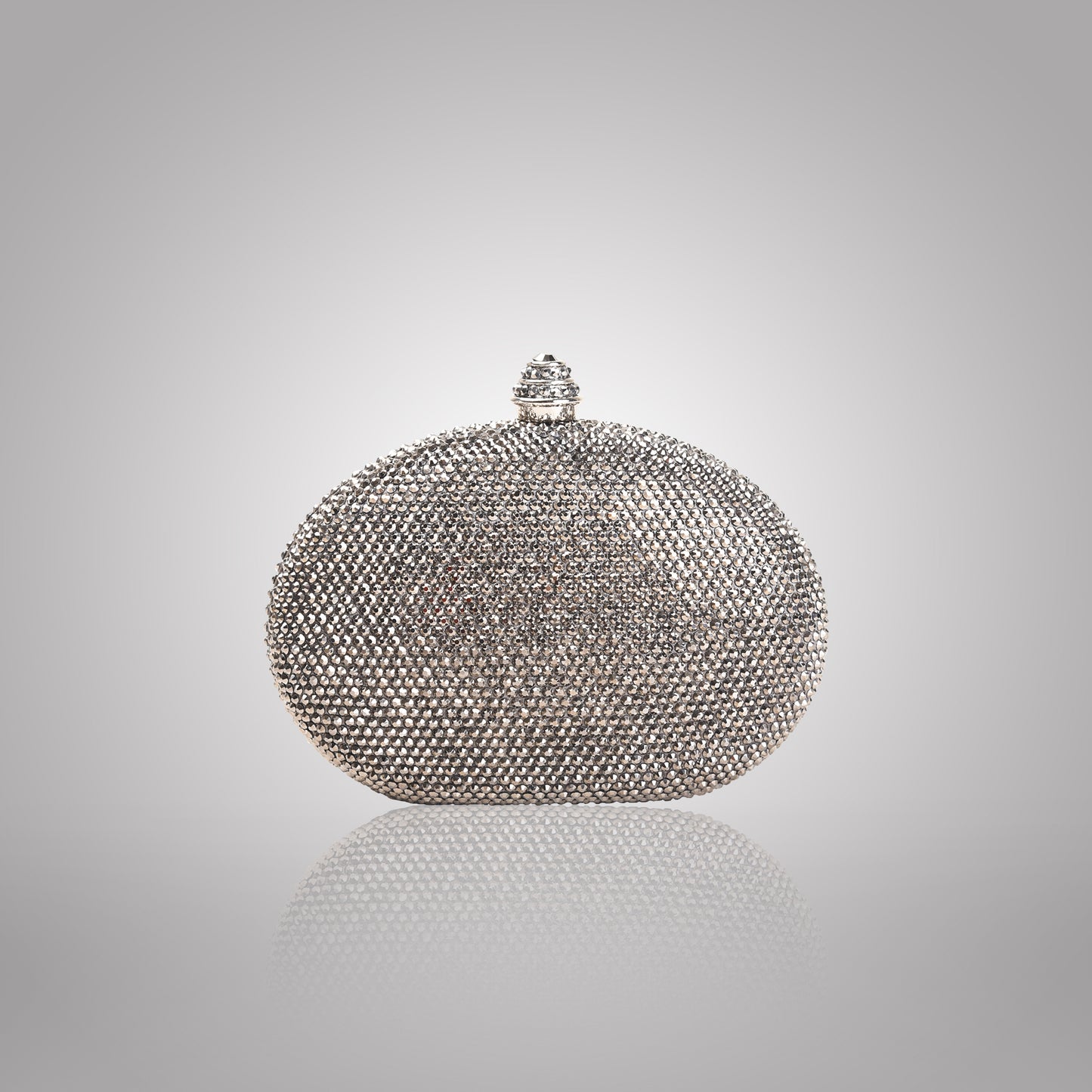 Premium Grey  Swarovski Clutch | C1342-G