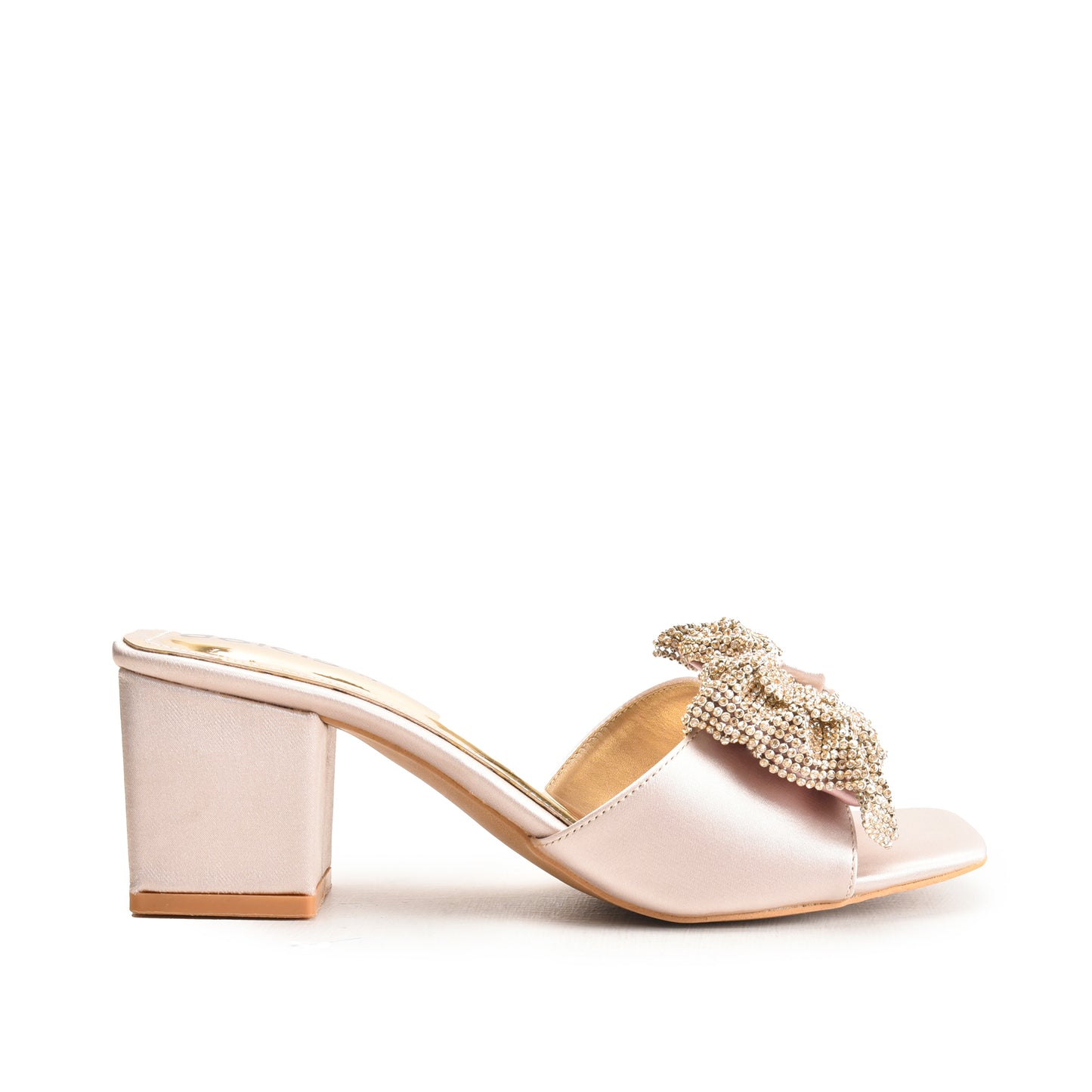 Ivory Pearl Bow Block Heels | 510M-X Dolcis
