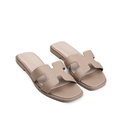 Brown Soft Comfort Slip Flats | 502N-B