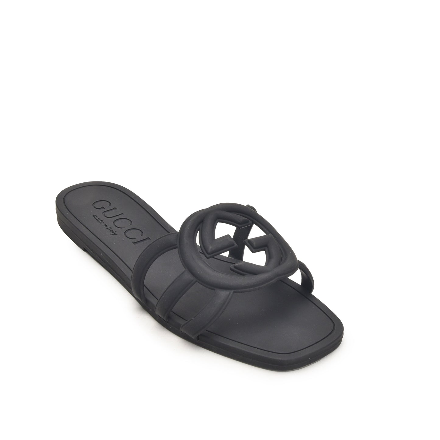 Black Cut-Out Slip-On Flats | 567L-C