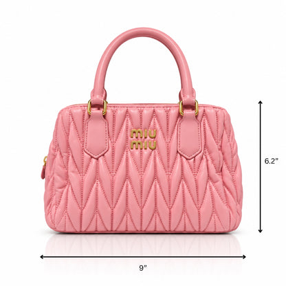 Puffy Quilted Pink Handbag