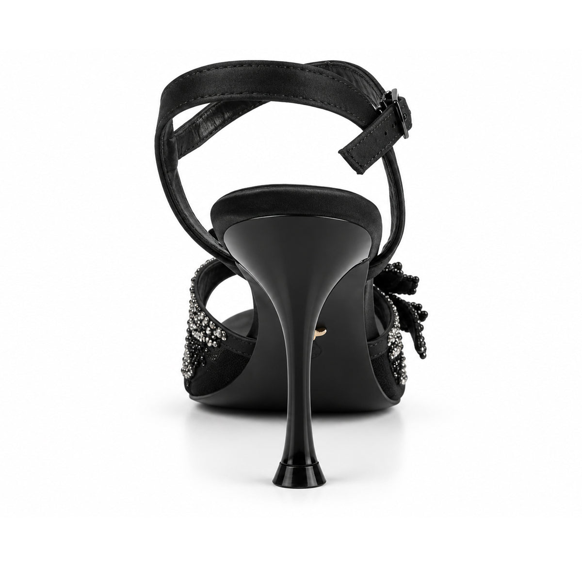 Black Floral Petal Heel |280H-C