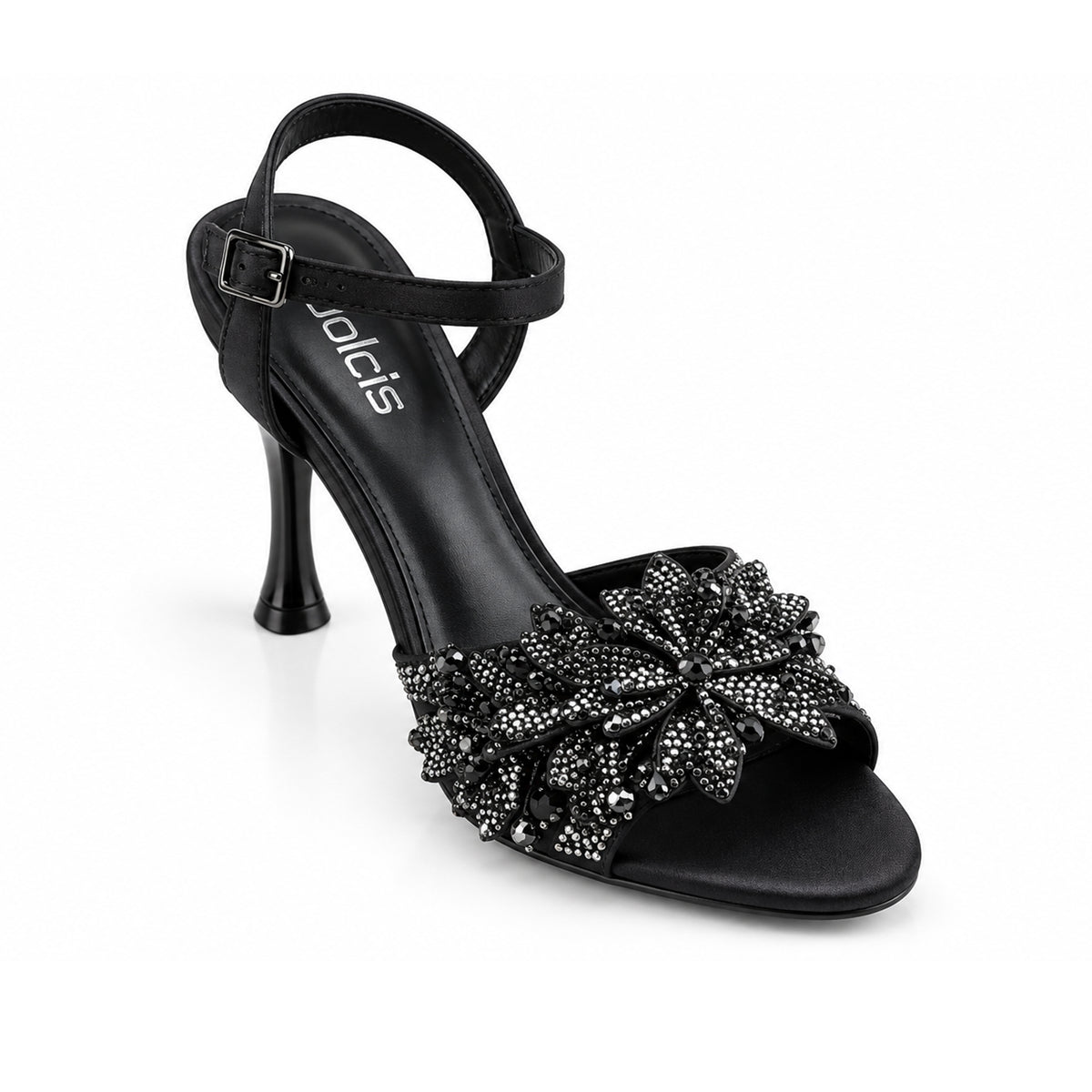 Black Floral Petal Heel |280H-C