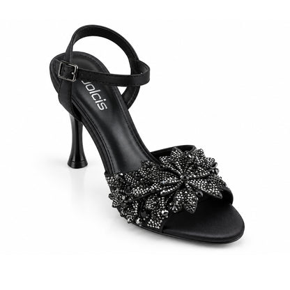 Black Floral Petal Heel |280H-C