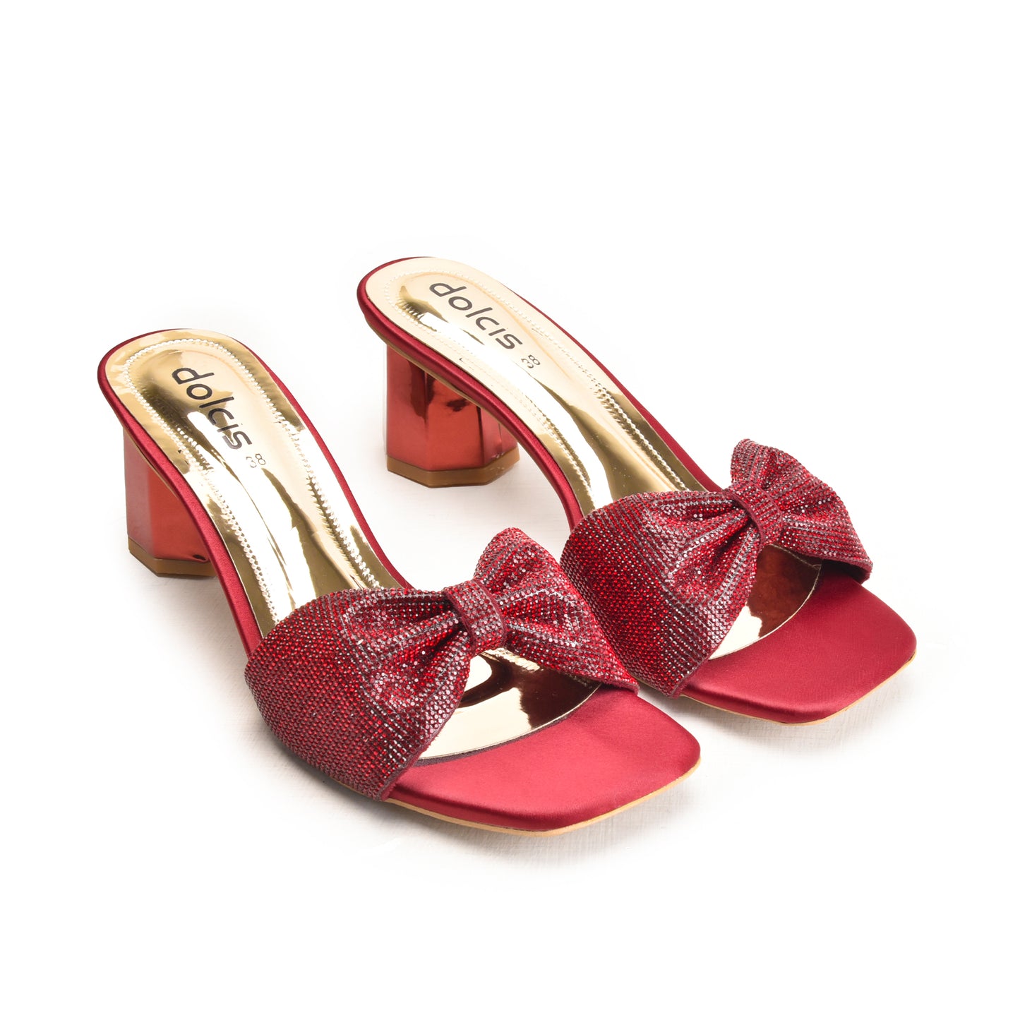 Red Bow Block Heels | 509M-M Dolcis