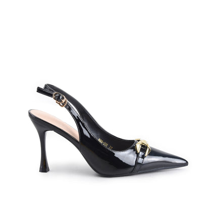 Black   Formal Slingback Court Heels | 420P-C