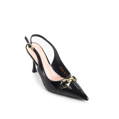 Black   Formal Slingback Court Heels | 420P-C