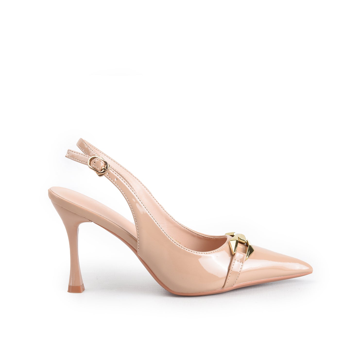Beige Formal Slingback Court Heels | 420P-F