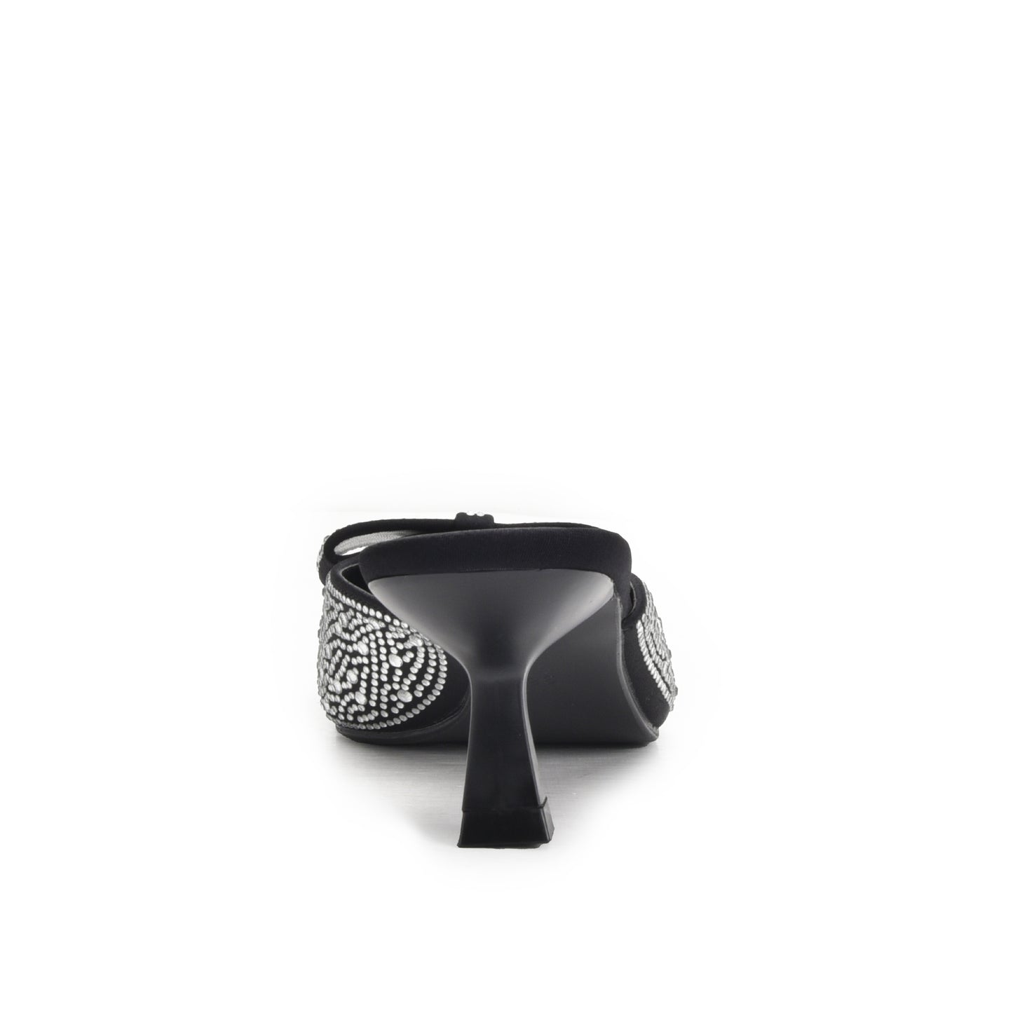 Glamorous Black Rhinestone Mules | 424N-C