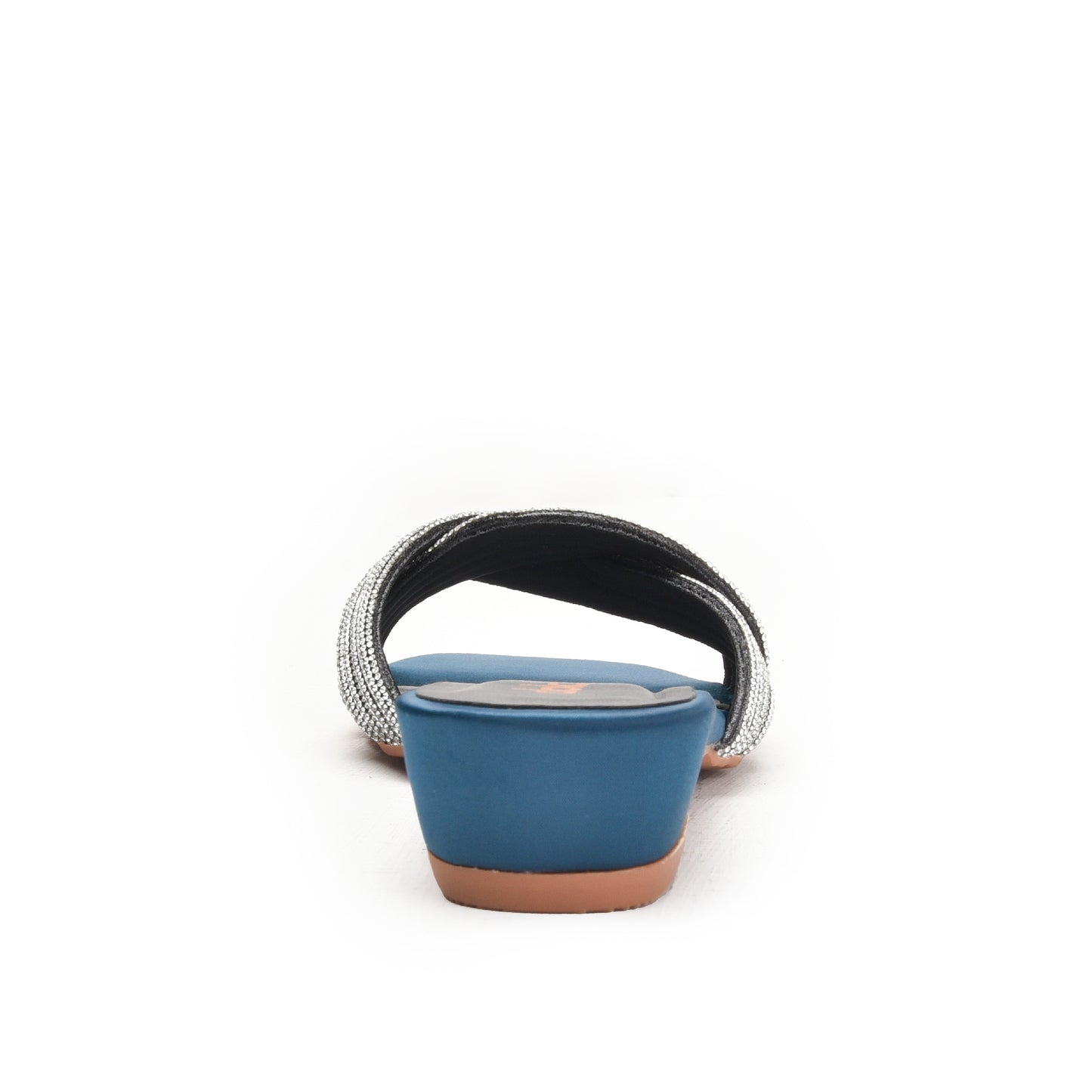 Chic Blue Strappy Heeled Flats Slippers | 548L-K