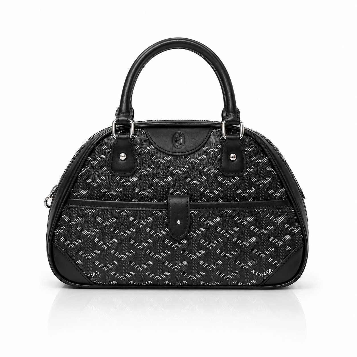 Black Signauture Dome Handbag