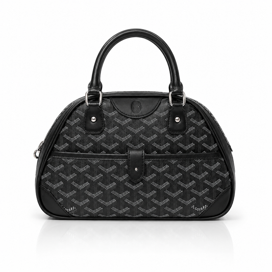 Black Signauture Dome Handbag