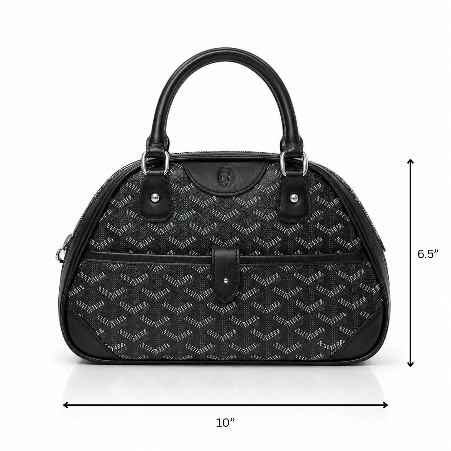 Black Signauture Dome Handbag