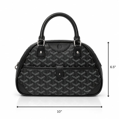 Black Signauture Dome Handbag