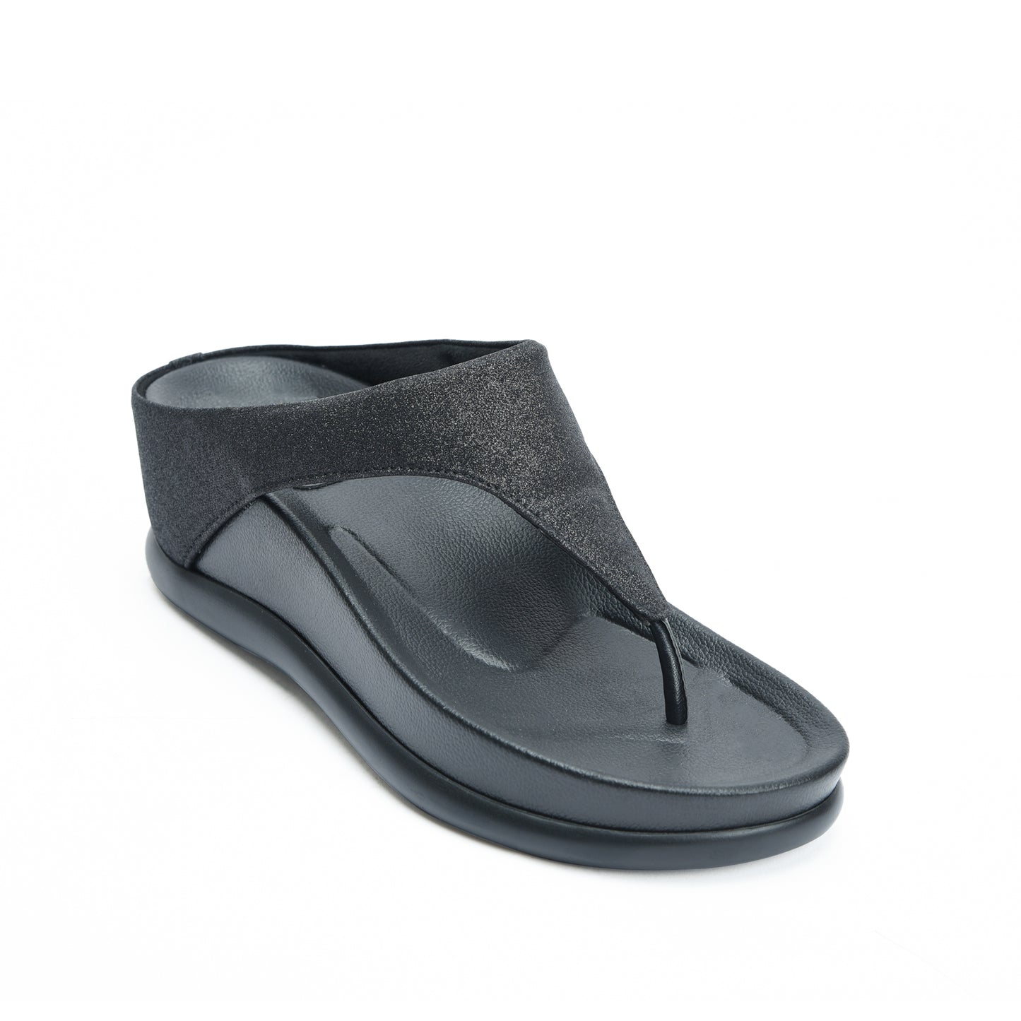 Sleek Black Comfort Slippers | 735R-C