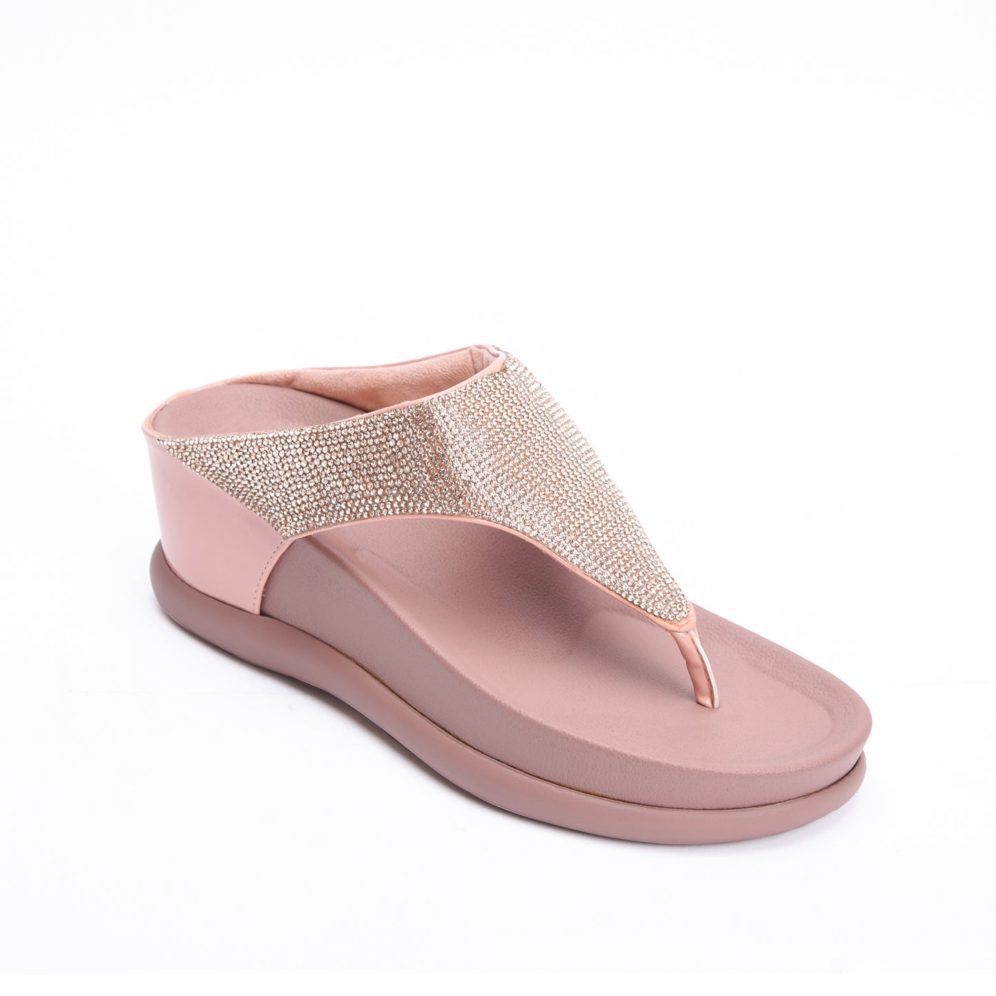 Chic Pink Comfort Wedge Slippers | 734R-P