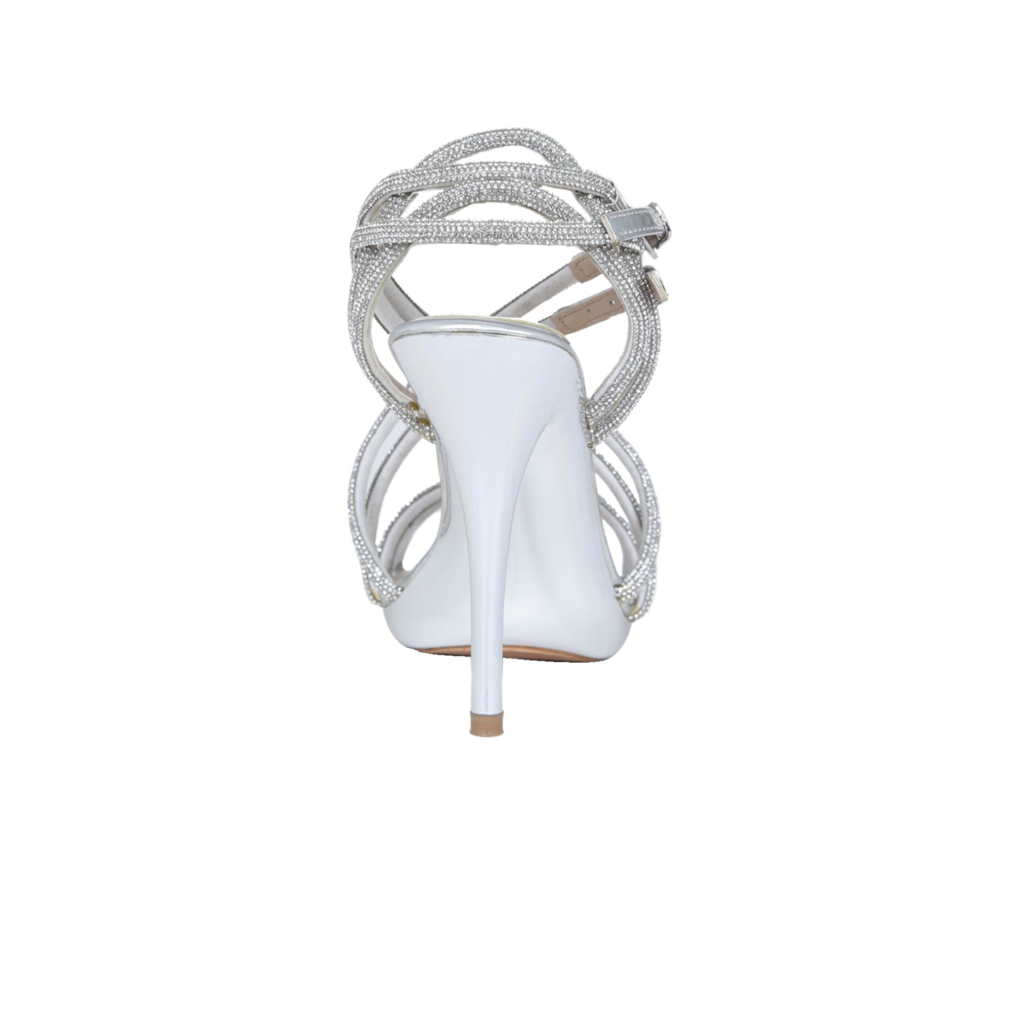 Stunning Silver Strappy High Heel Sandals | 281D-S