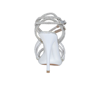 Stunning Silver Strappy High Heel Sandals | 281D-S