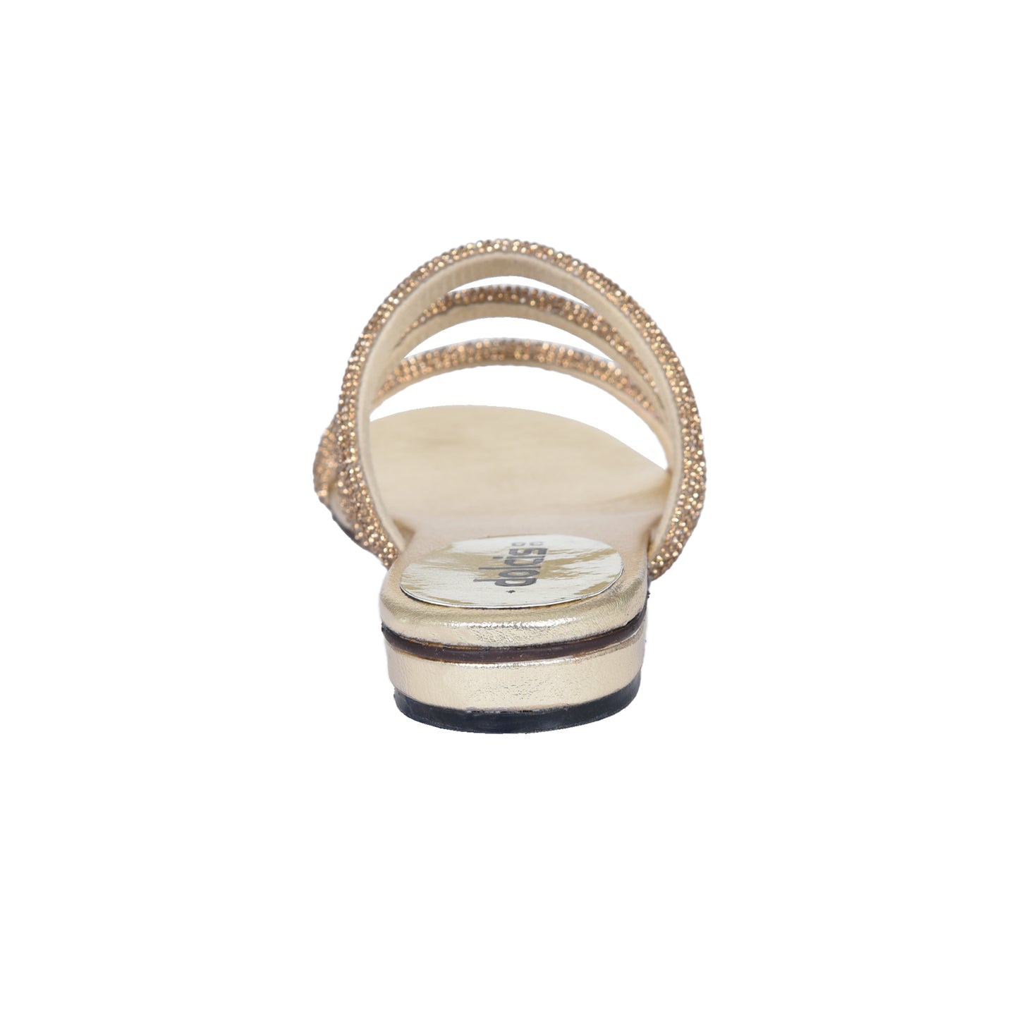 Elegant Gold Strappy Flats Slippers | 510J-X