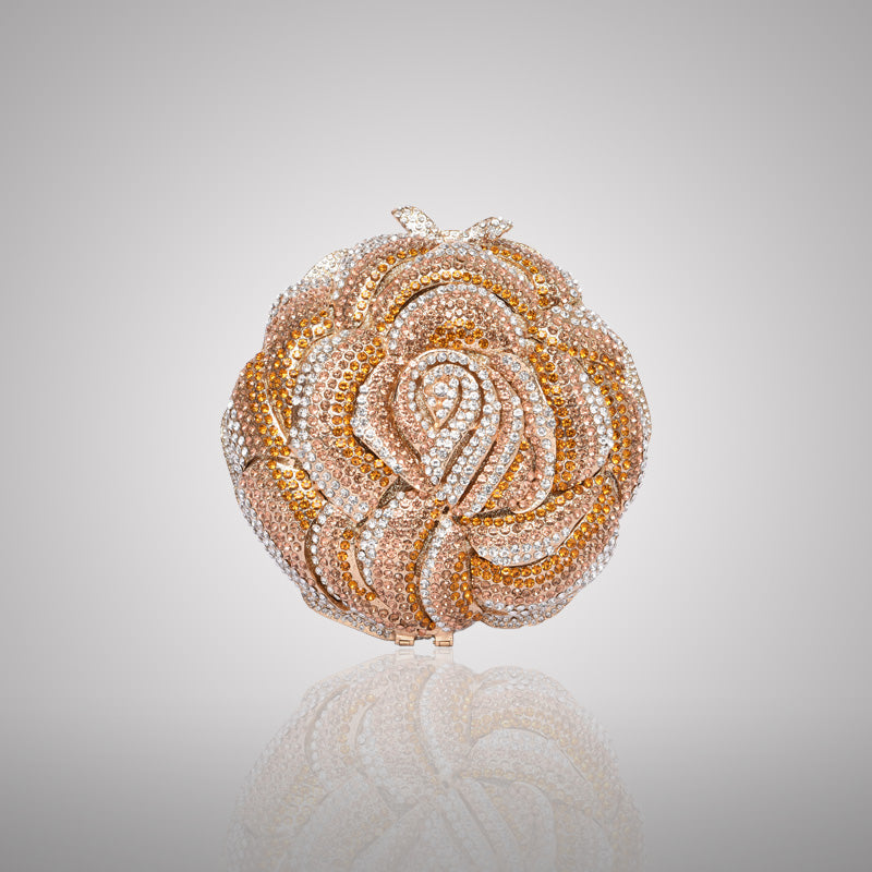 Radiant Multicolor Rose Swarovski Crystal Clutch | 0C920-XT