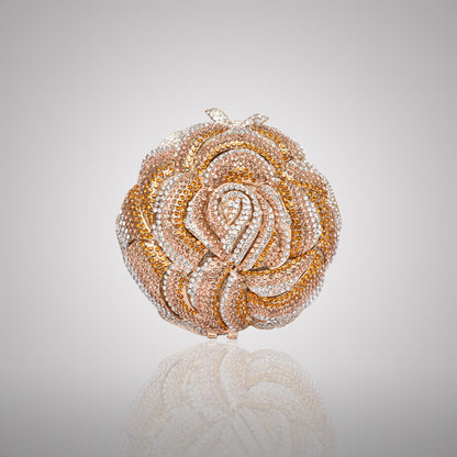 Radiant Multicolor Rose Swarovski Crystal Clutch | 0C920-XT