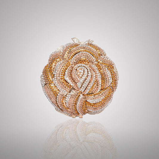 Radiant Multicolor Rose Swarovski Crystal Clutch | 0C920-XT