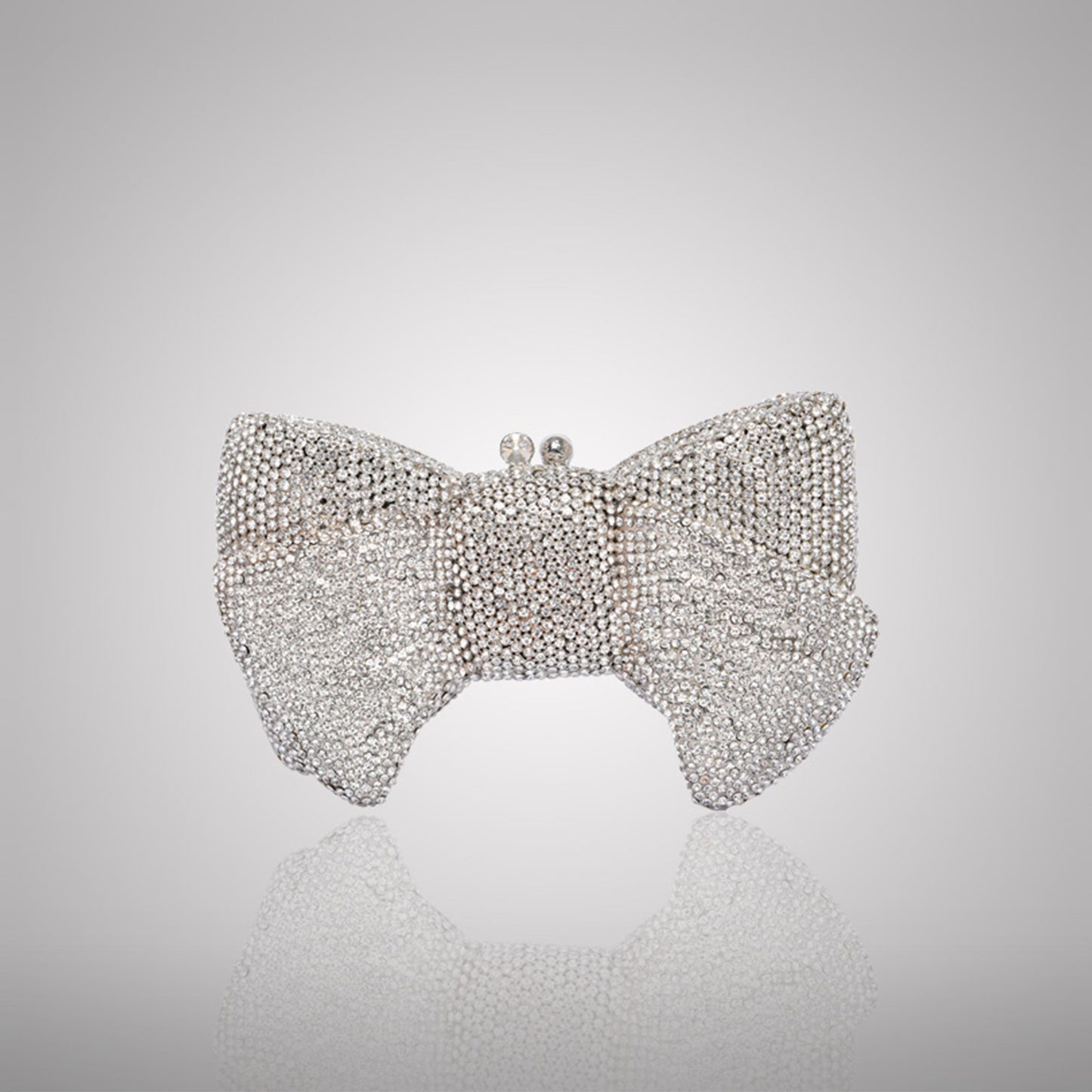 Stunning White Bow Swarovski Crystal Clutch | 0C942-S