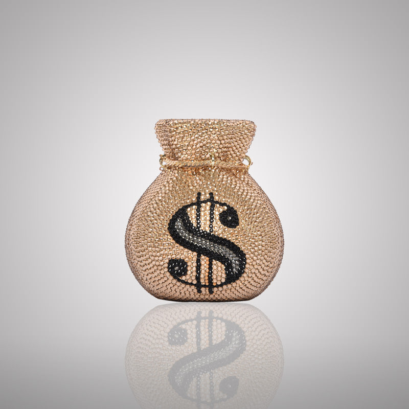 Dollar Sign Swarovski Clutch | C1387-X