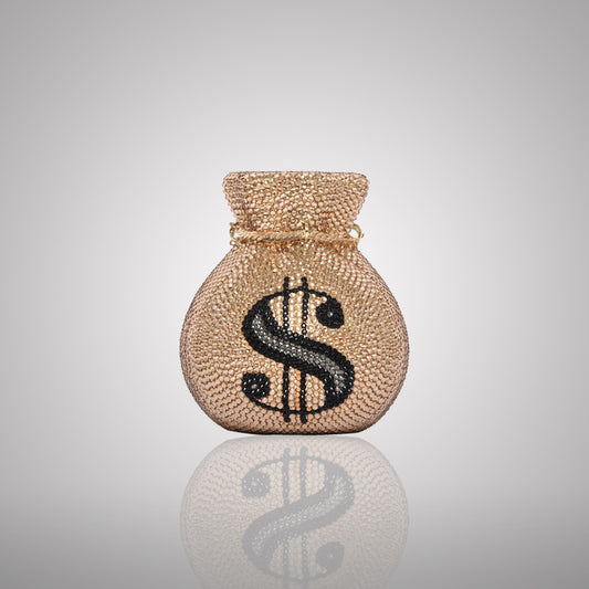 Dollar Sign Swarovski Clutch | C1387-X