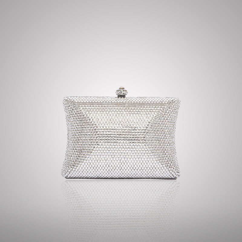 Elegant  Rectangular Swarovski Clutch | 0C830-S