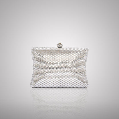 Elegant  Rectangular Swarovski Clutch | 0C830-S