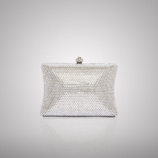 Elegant  Rectangular Swarovski Clutch | 0C830-S