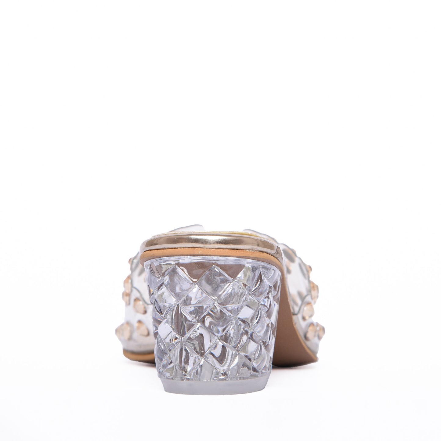 ﻿Chic Clear Embellished Heels | 562H-X