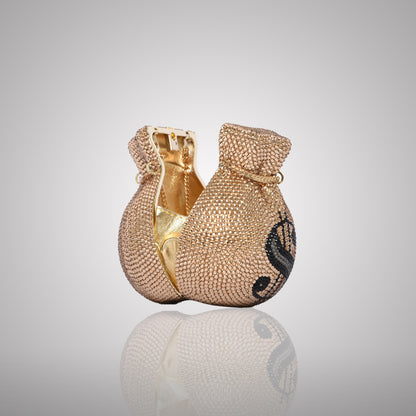 Dollar Sign Swarovski Clutch | C1387-X