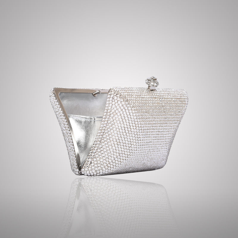 Elegant  Rectangular Swarovski Clutch | 0C830-S