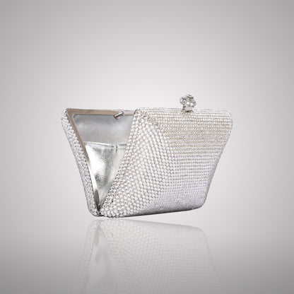 Elegant  Rectangular Swarovski Clutch | 0C830-S