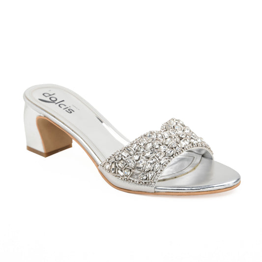 Stunning Silver Embellished Heels | 593H-S