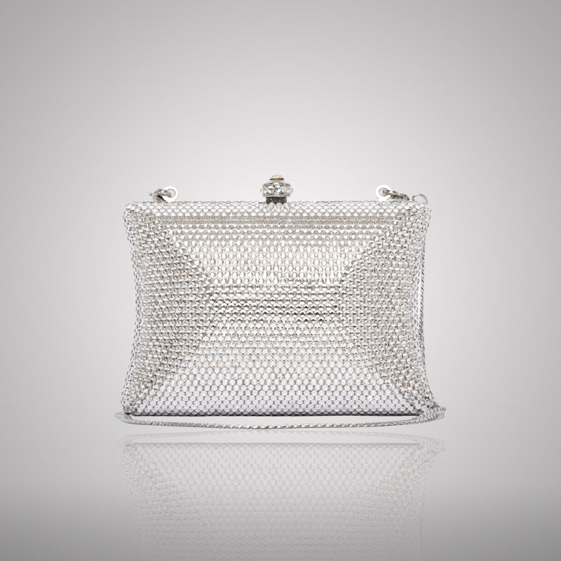 Elegant  Rectangular Swarovski Clutch | 0C830-S
