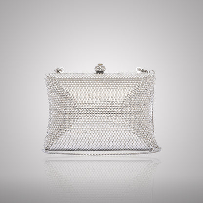 Elegant  Rectangular Swarovski Clutch | 0C830-S