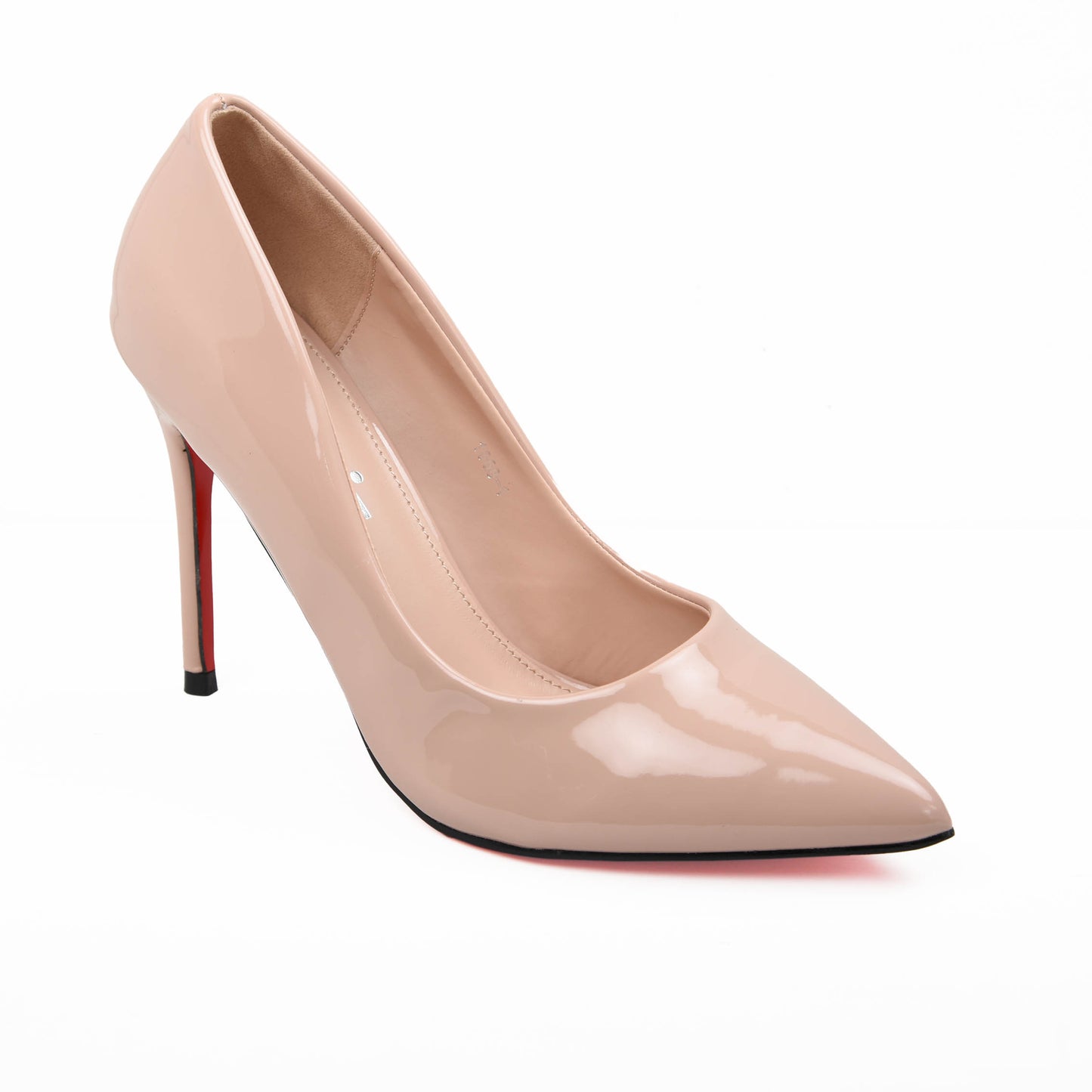 Elegant Nude Patent Leather Stilettos | 443L-F
