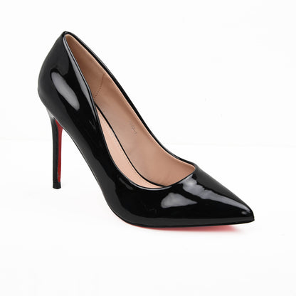 Classic Black Patent Leather Stilettos | 443L-C