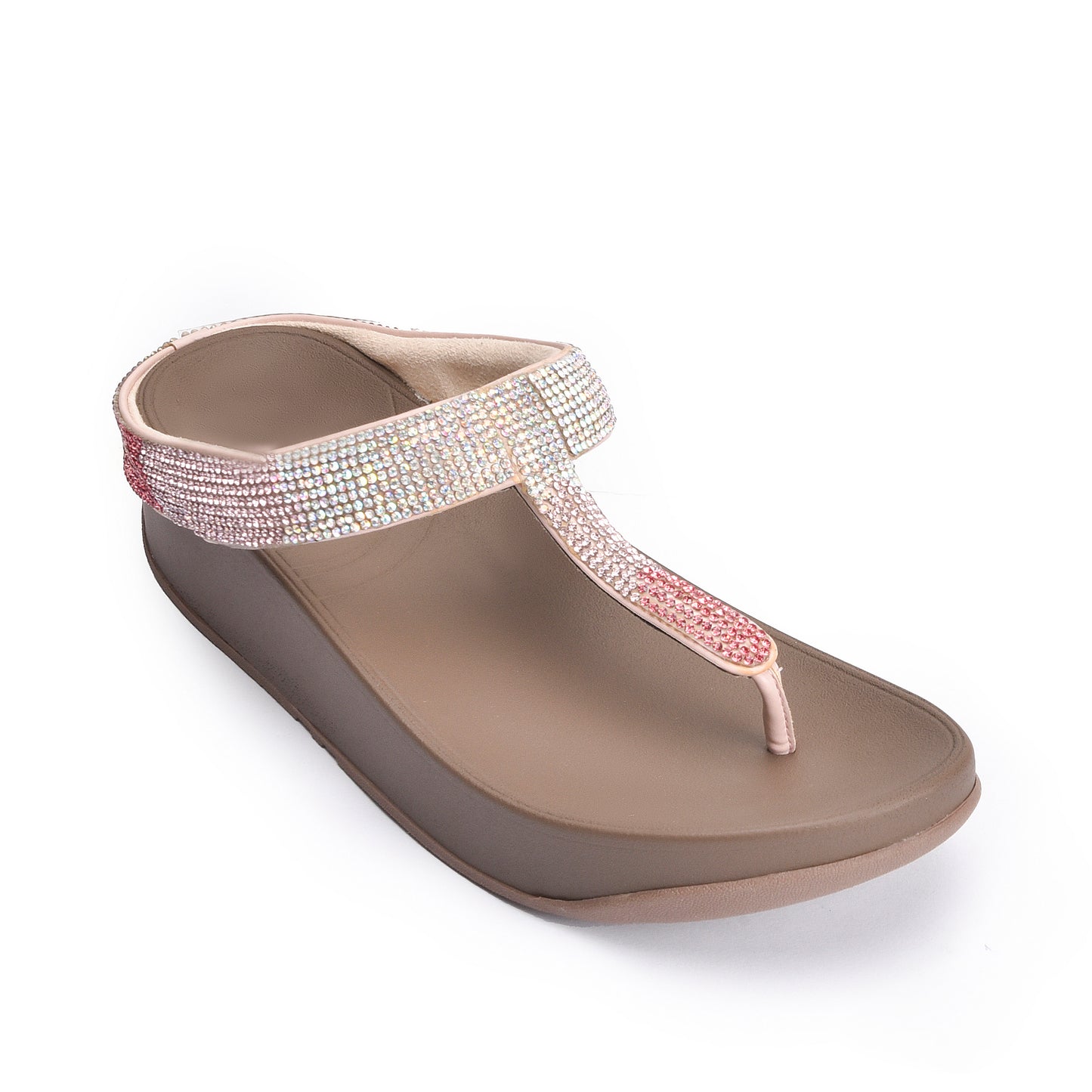 Chic Pink Embellished Flip-Flops | 751R-P