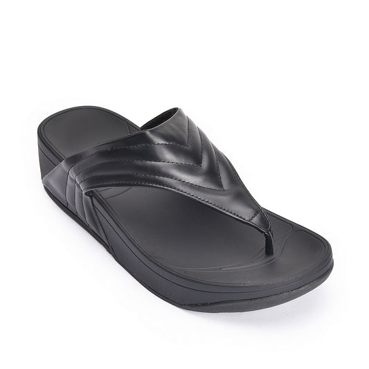 Sleek Black Wedge Flip-Flops | 750R-C