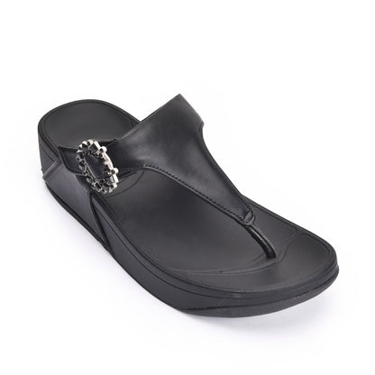 Elegant Black Embellished Flats | 749R-C