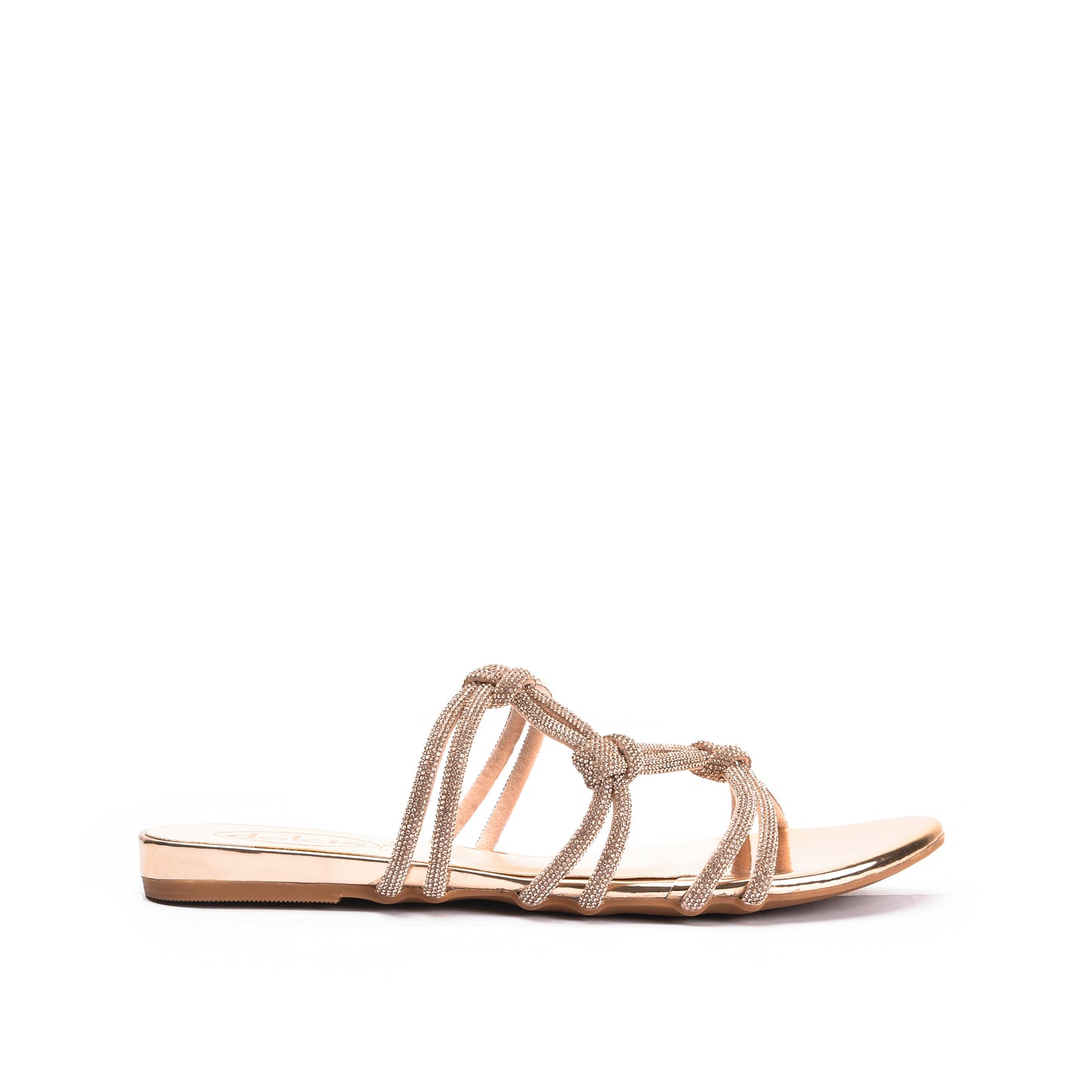 Elegant Beige Strappy Flats Slippers | 533KP-X