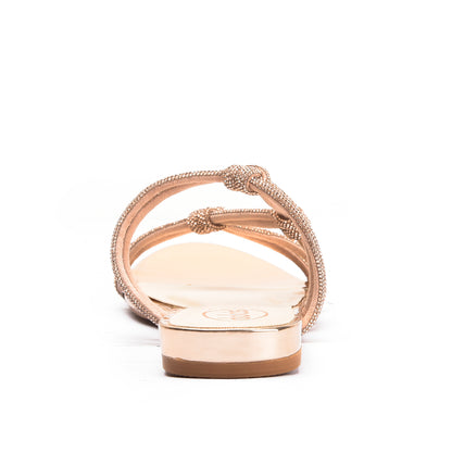 Elegant Beige Strappy Flats Slippers | 533KP-X